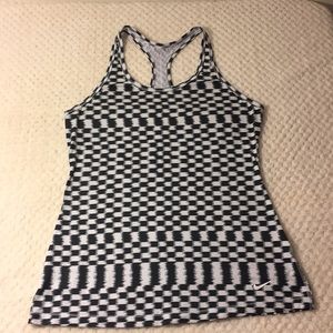 Nike Tops - Nike DryFit G87 black & white ikat racer back tank Nike Tops - Nike DryFit G87 black & white ikat racer back tank